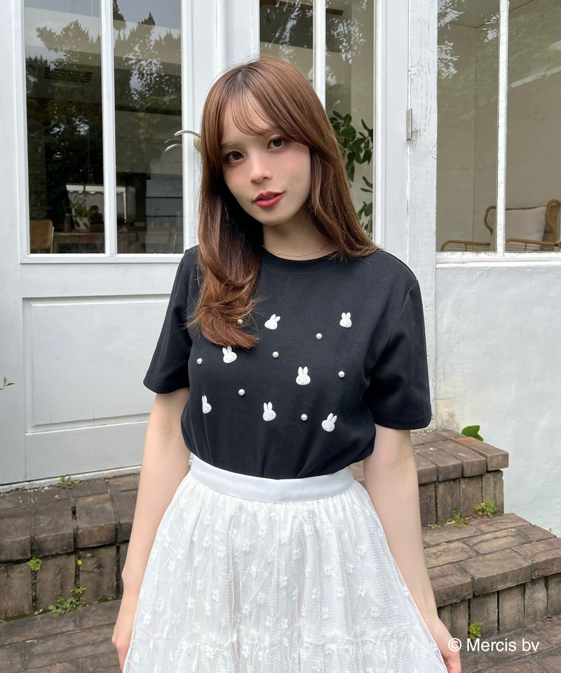 miffy ジュエルパールTシャツ 詳細画像 ブラック 1
