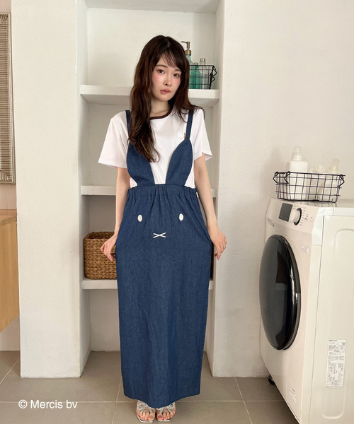 miffy デニムジャンパースカート