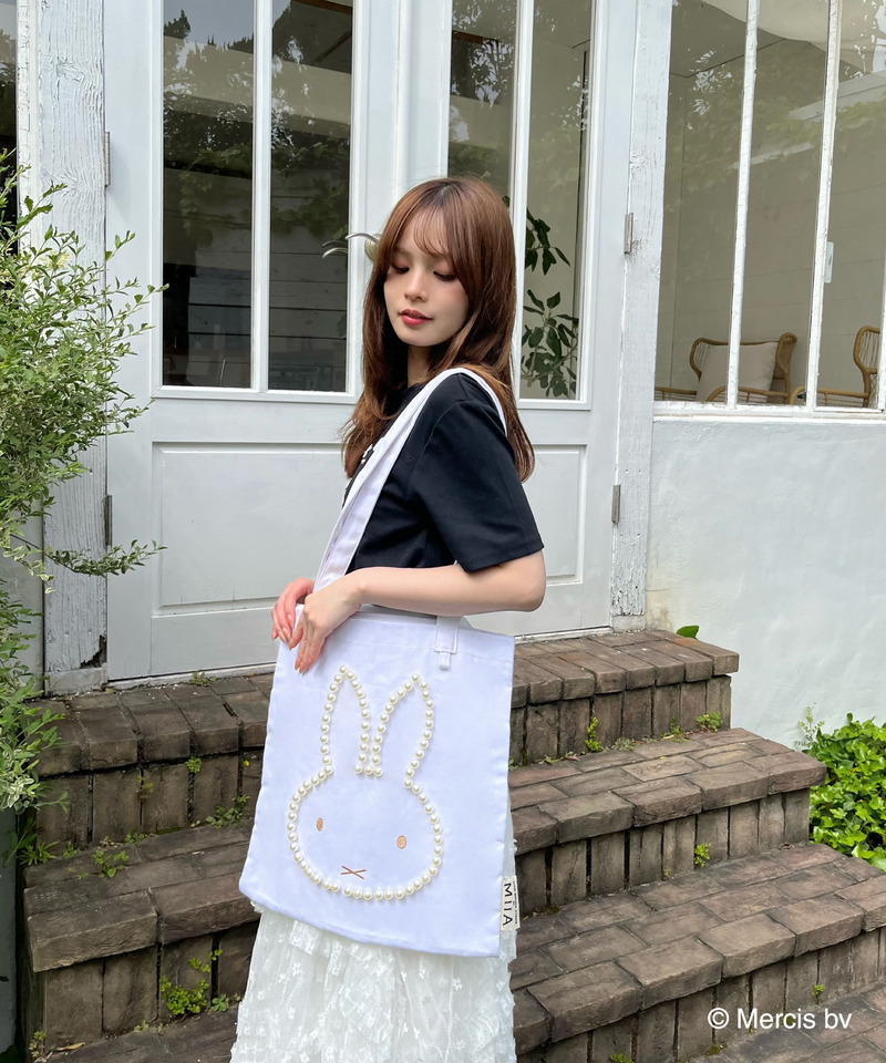 miffy パールダイカットトートバッグ 詳細画像 オフホワイト 2