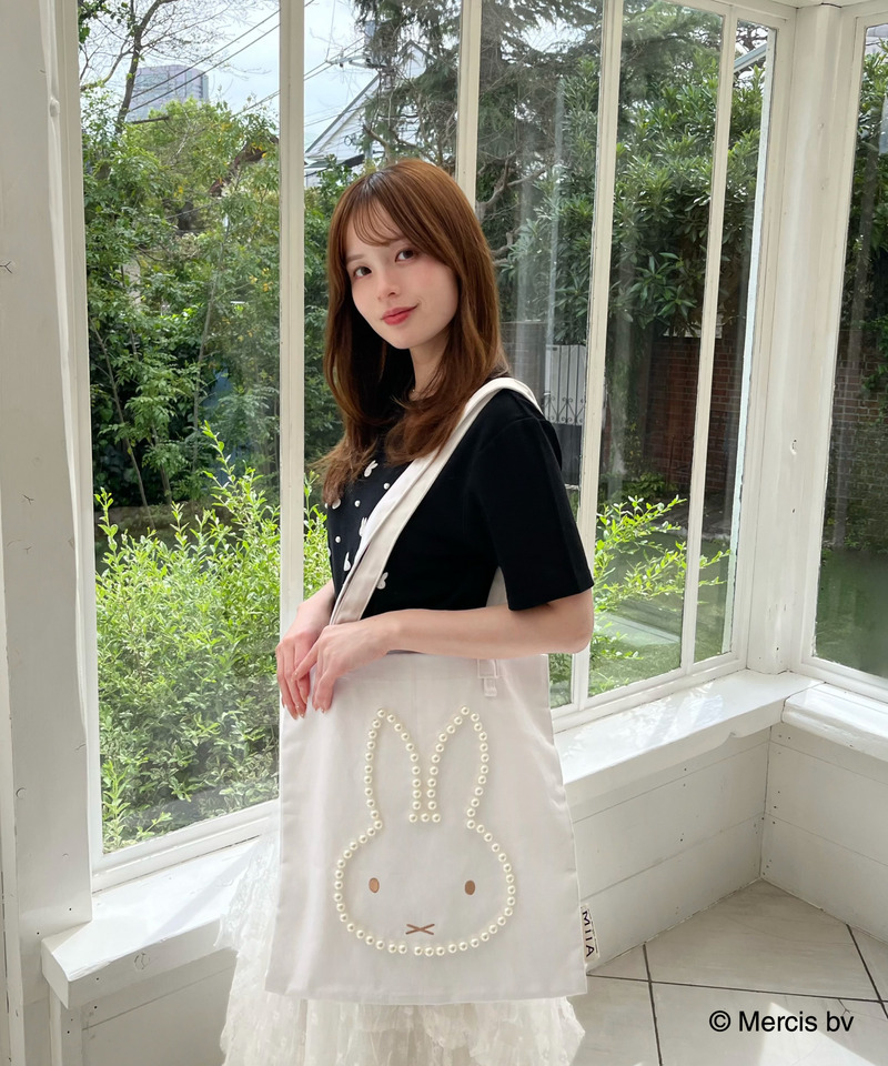 miffy パールダイカットトートバッグ 詳細画像 オフホワイト 9