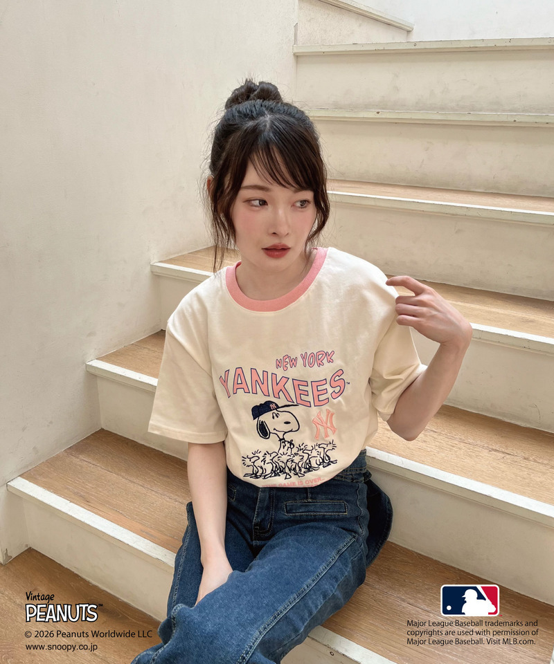 【MLB&times;PEANUTS】 Tシャツ 詳細画像 オフホワイト 2