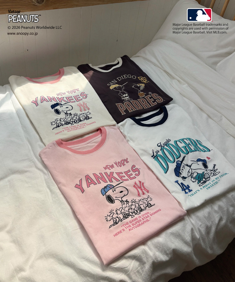 【MLB&times;PEANUTS】 Tシャツ 詳細画像 オフホワイト 4