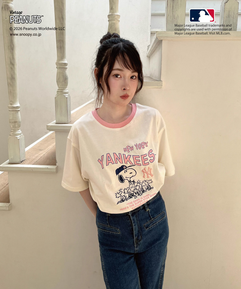 【MLB&times;PEANUTS】 Tシャツ 詳細画像 オフホワイト 6