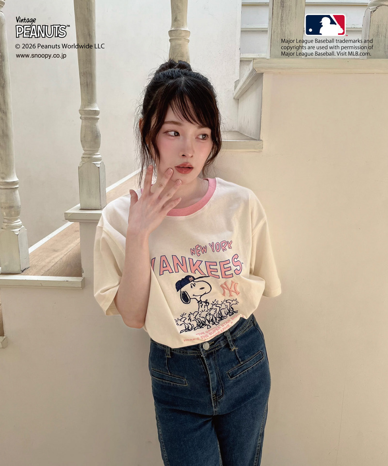 【MLB&times;PEANUTS】 Tシャツ 詳細画像 オフホワイト 7