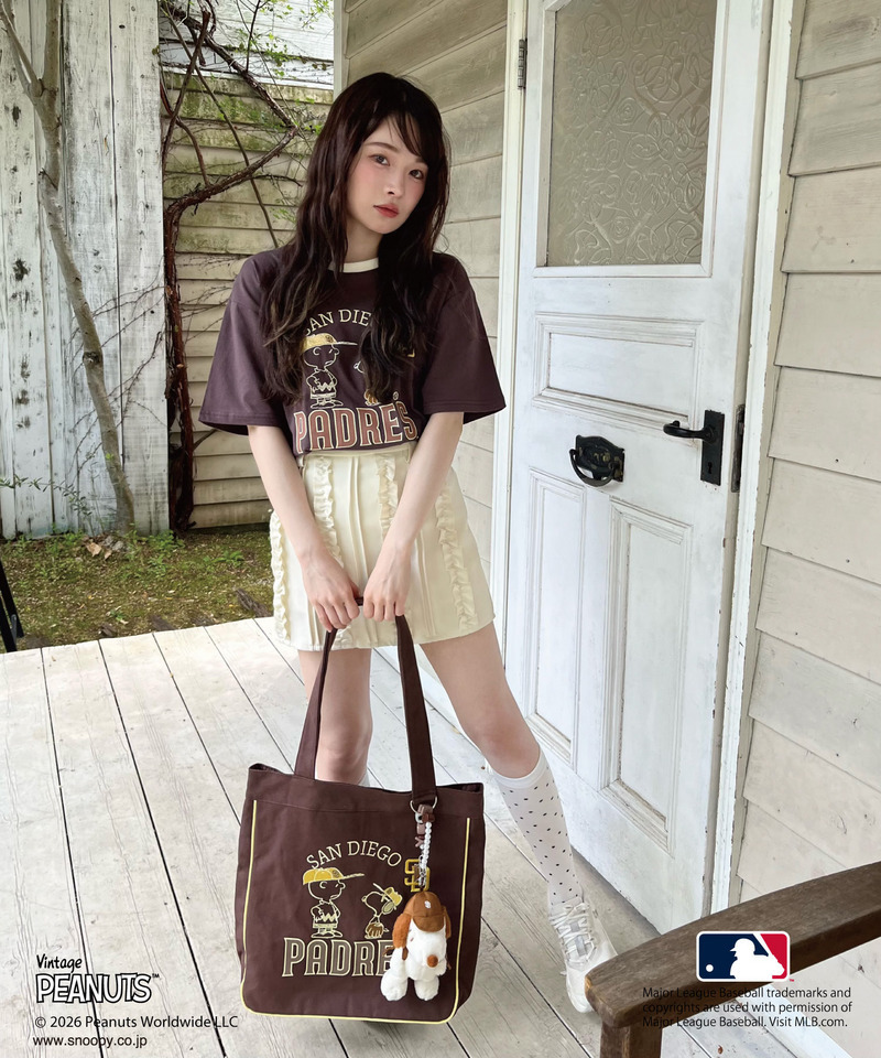 【MLB&times;PEANUTS】 Tシャツ 詳細画像 ブラウン 4