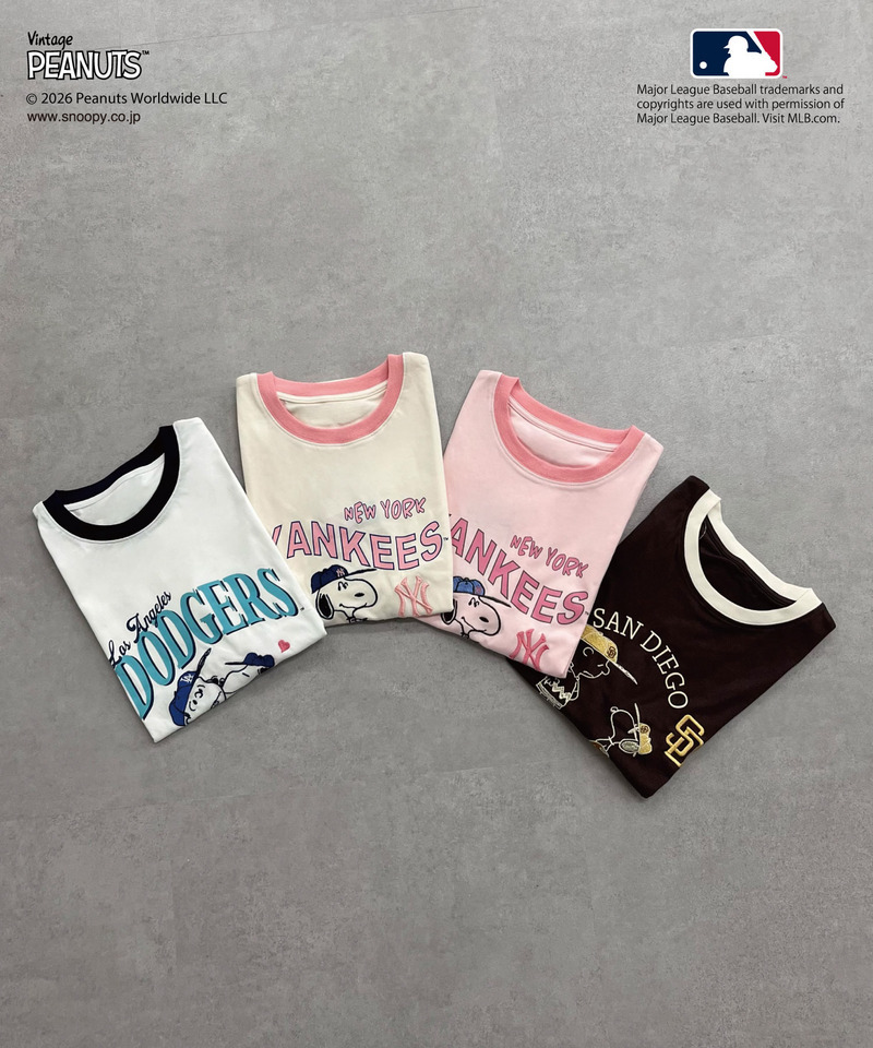 【MLB&times;PEANUTS】 Tシャツ 詳細画像 ピンク 13