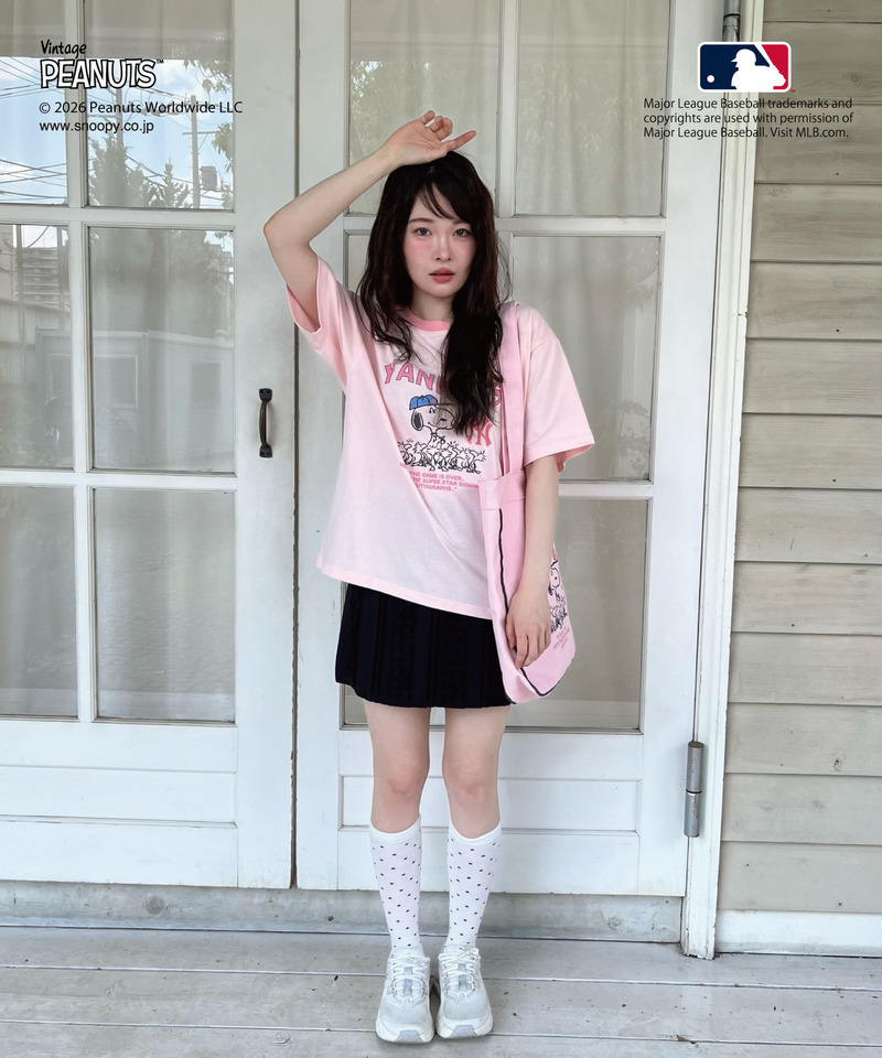 【MLB&times;PEANUTS】 Tシャツ 詳細画像 ピンク 6