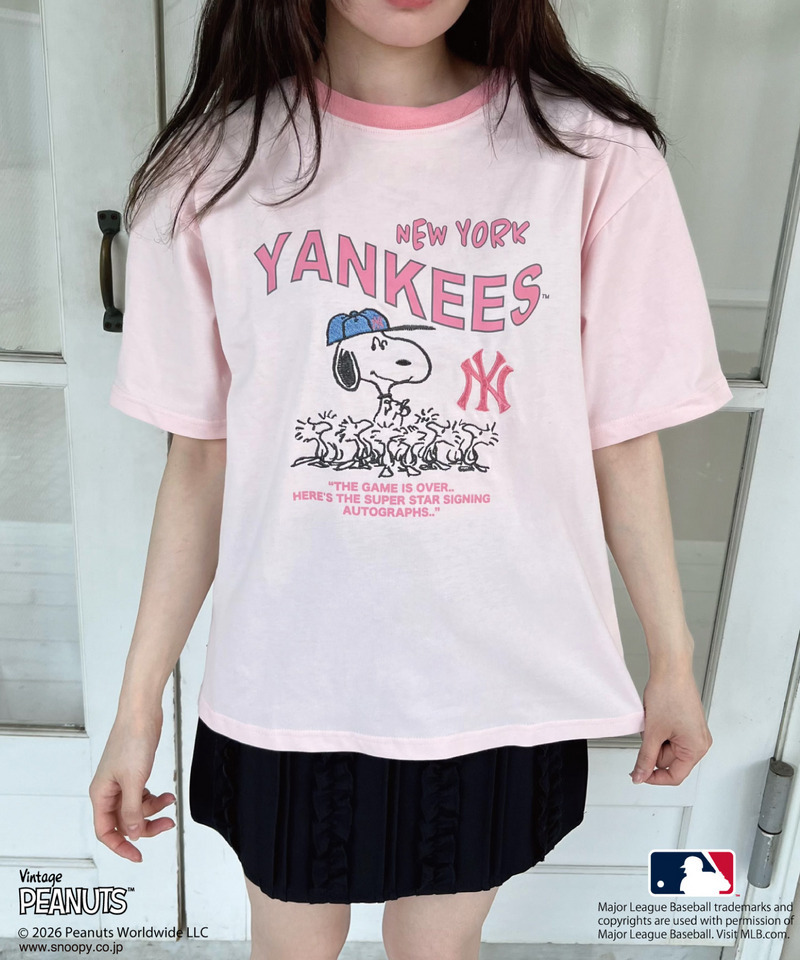 【MLB&times;PEANUTS】 Tシャツ 詳細画像 ピンク 7