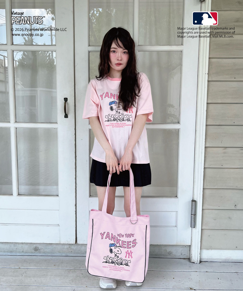 【MLB&times;PEANUTS】 トート 詳細画像 ピンク 6
