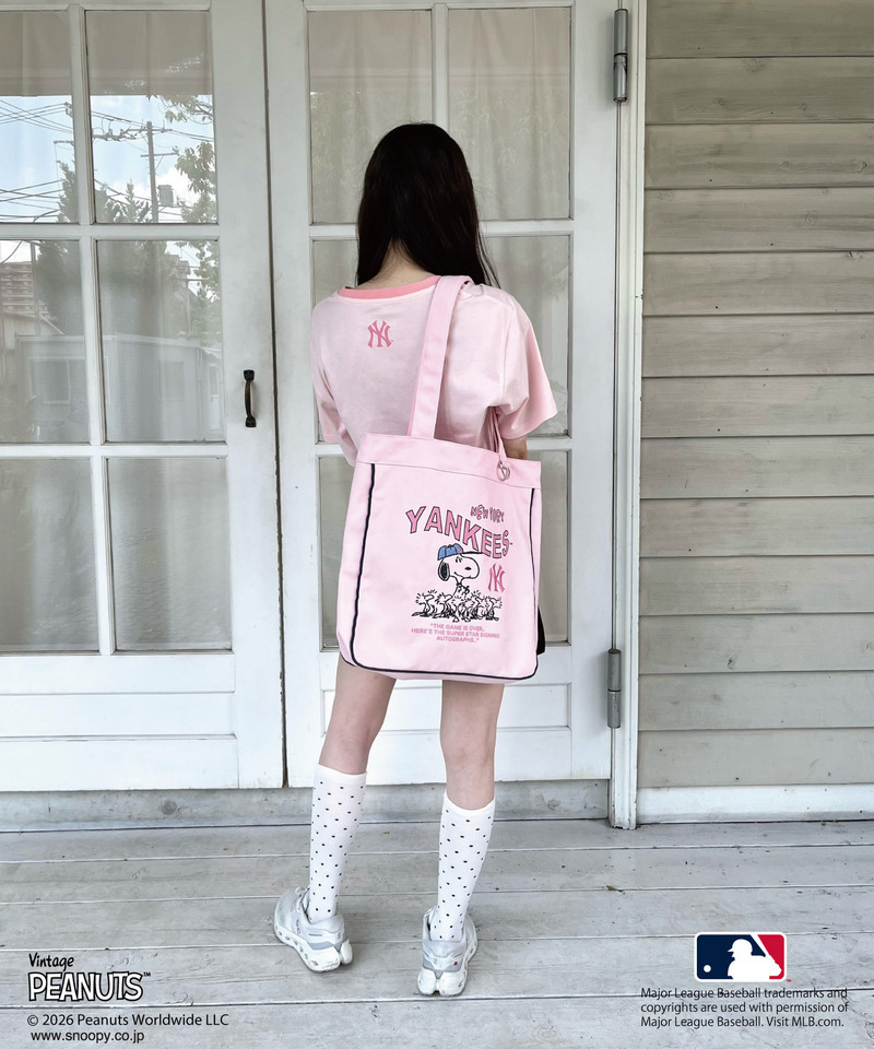 【MLB&times;PEANUTS】 トート 詳細画像 ピンク 9