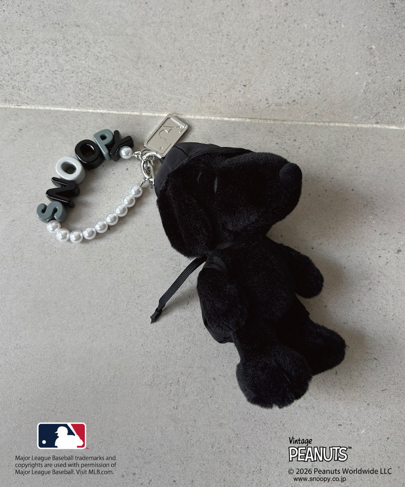 【MLB&times;PEANUTS】 チャームポーチ 詳細画像 ブラック 1