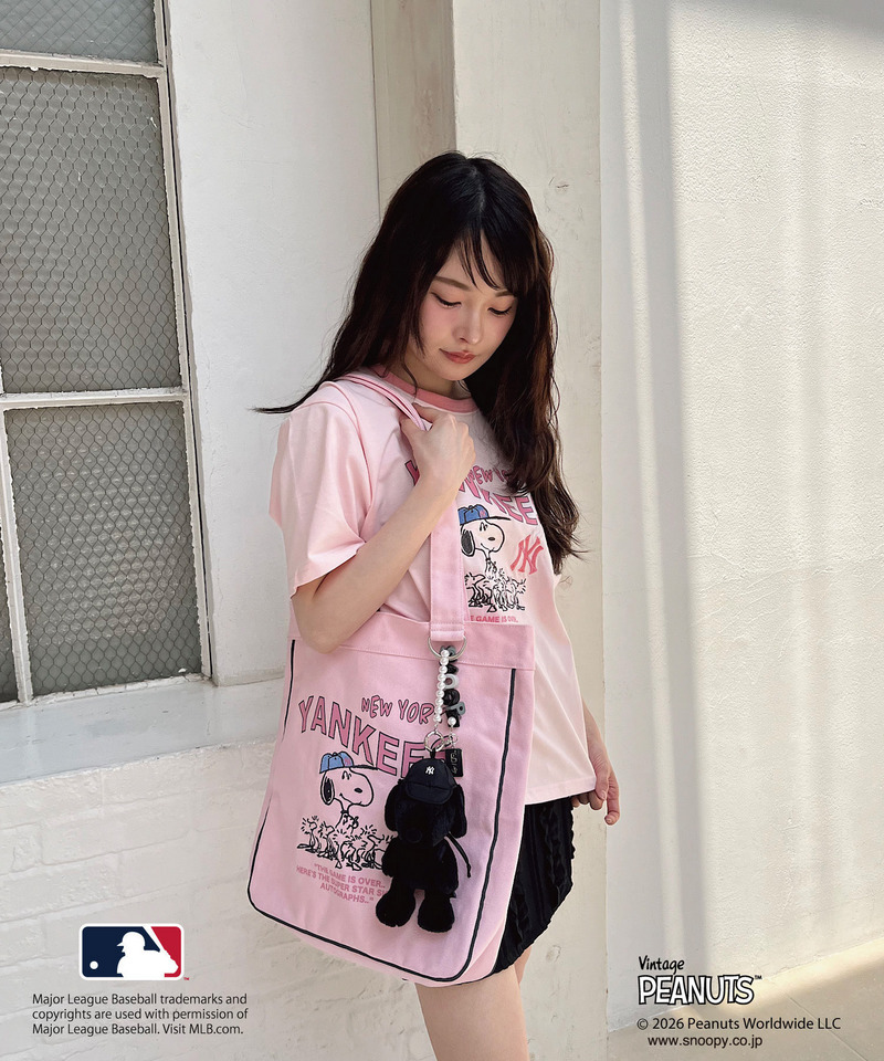 【MLB&times;PEANUTS】 チャームポーチ 詳細画像 ブラック 5
