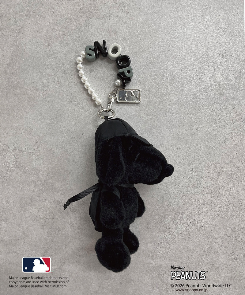 【MLB&times;PEANUTS】 チャームポーチ 詳細画像 ブラック 6