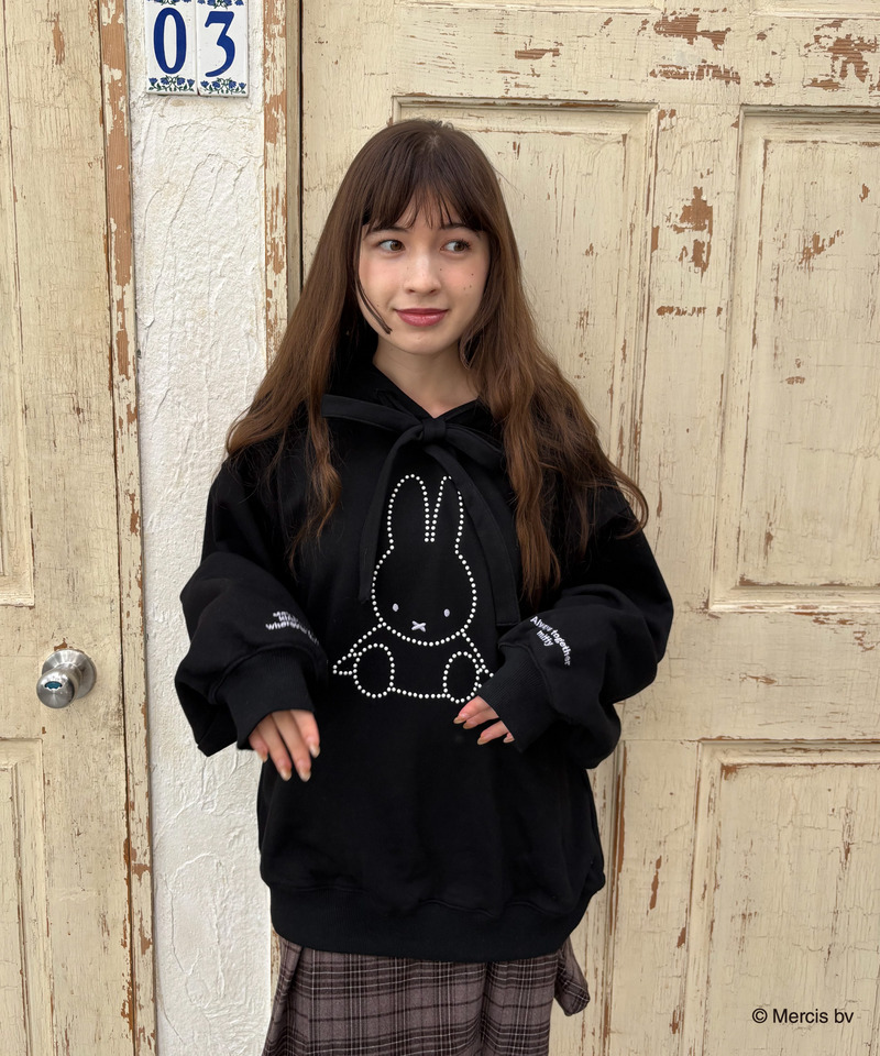 miffy リボンラメパーカー 詳細画像 ブラック 1