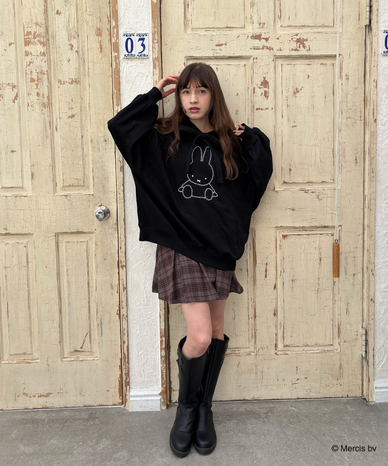 miffy リボンラメパーカー 詳細画像 ブラック 5