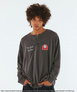 【MLB】Henley Long Sleeve Tee