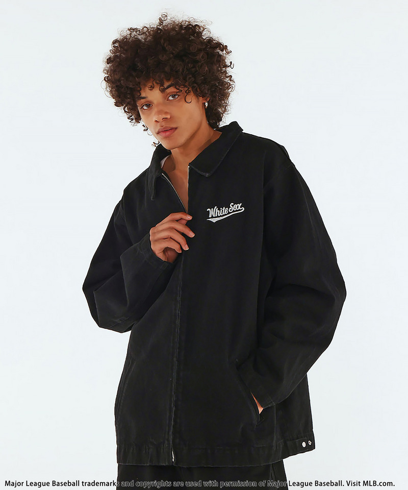 【MLB】Utility Denim Jacket 詳細画像 ブラックデニム 1