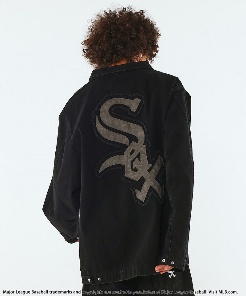 【MLB】Utility Denim Jacket 詳細画像 ブラックデニム 2