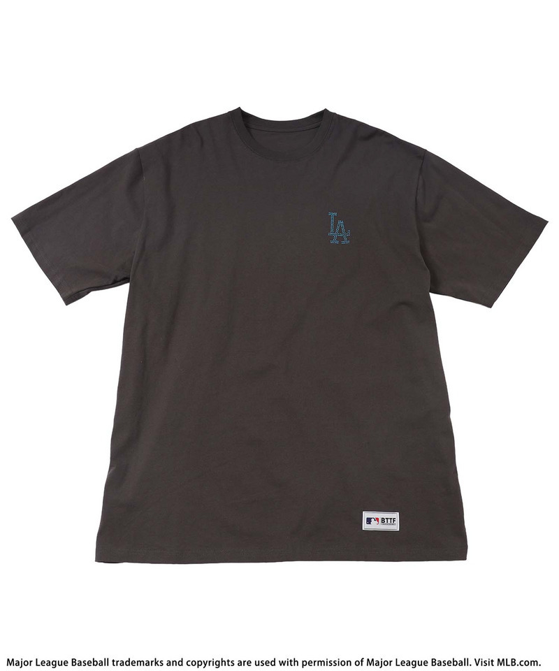 【MLB】Rhinestone-Embellished Tee 詳細画像 ブルー系 5