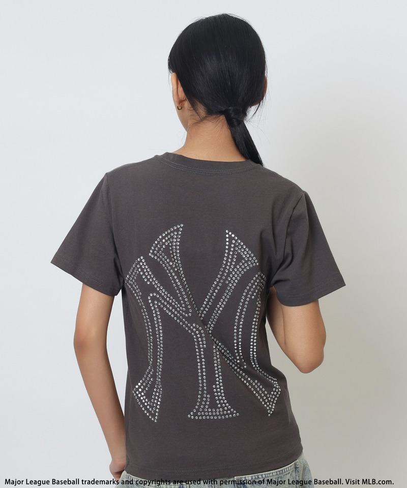 【MLB】Rhinestone-Embellished Tee 詳細画像 ブラック系 2