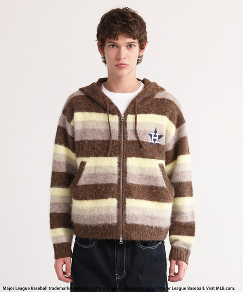 【MLB】Knit Zip Hoodie 詳細画像