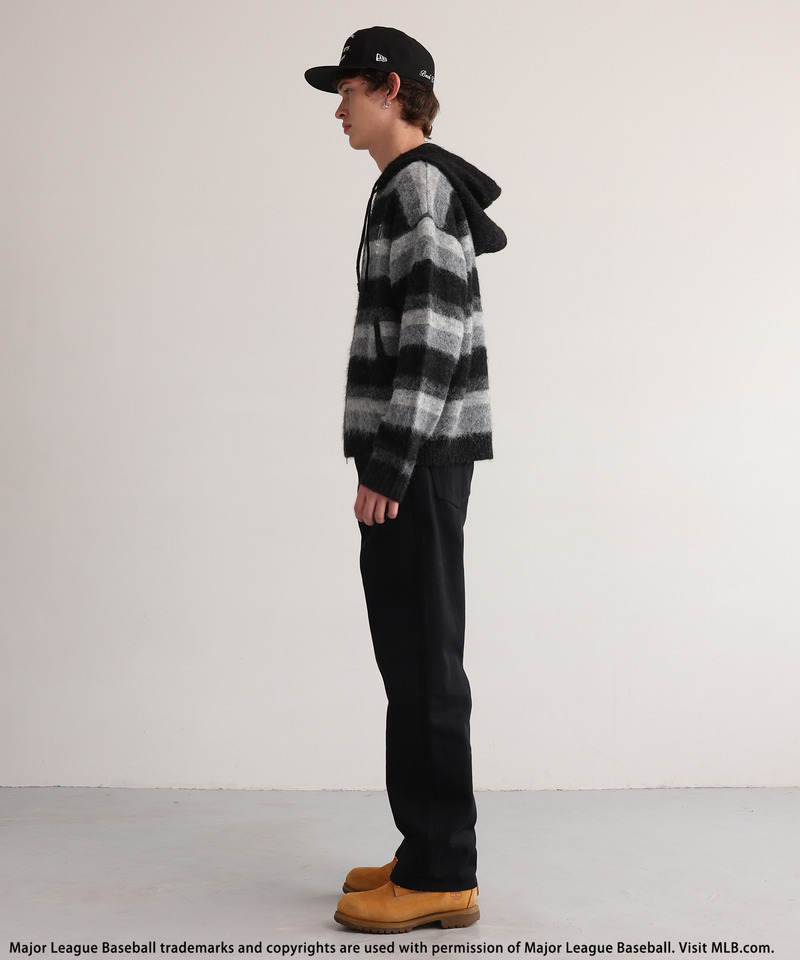 【MLB】Knit Zip Hoodie 詳細画像 ブラック 6