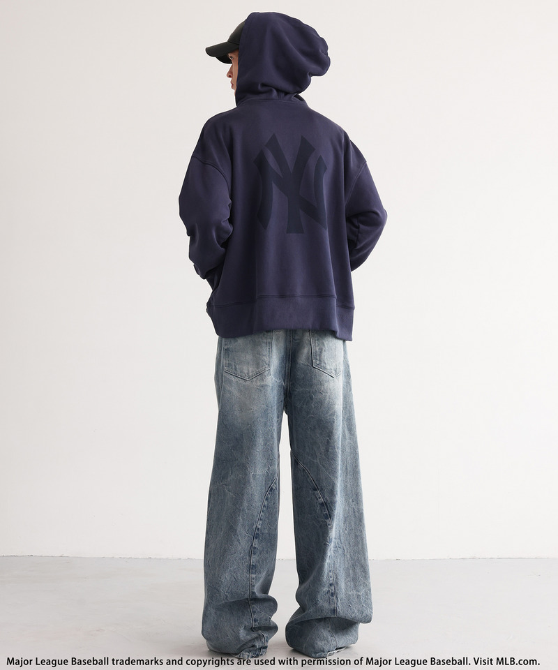 【MLB】Spray Painting Hoodie 詳細画像 ネイビー 4