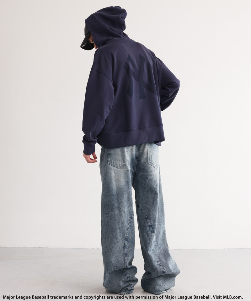 【MLB】Spray Painting Hoodie 詳細画像 ネイビー 5