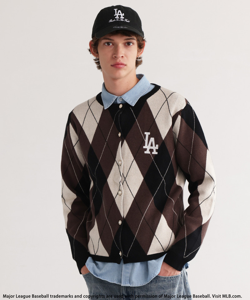 【MLB】Argyle Knit 詳細画像 ブラウン 1