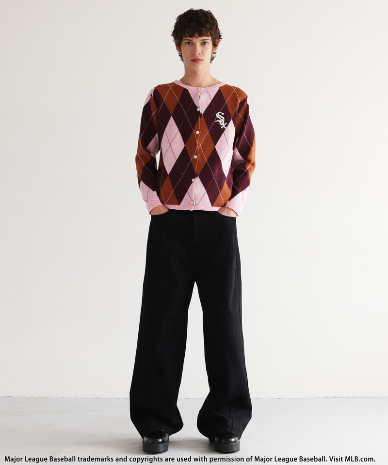 【MLB】Argyle Knit 詳細画像 ピンク 3