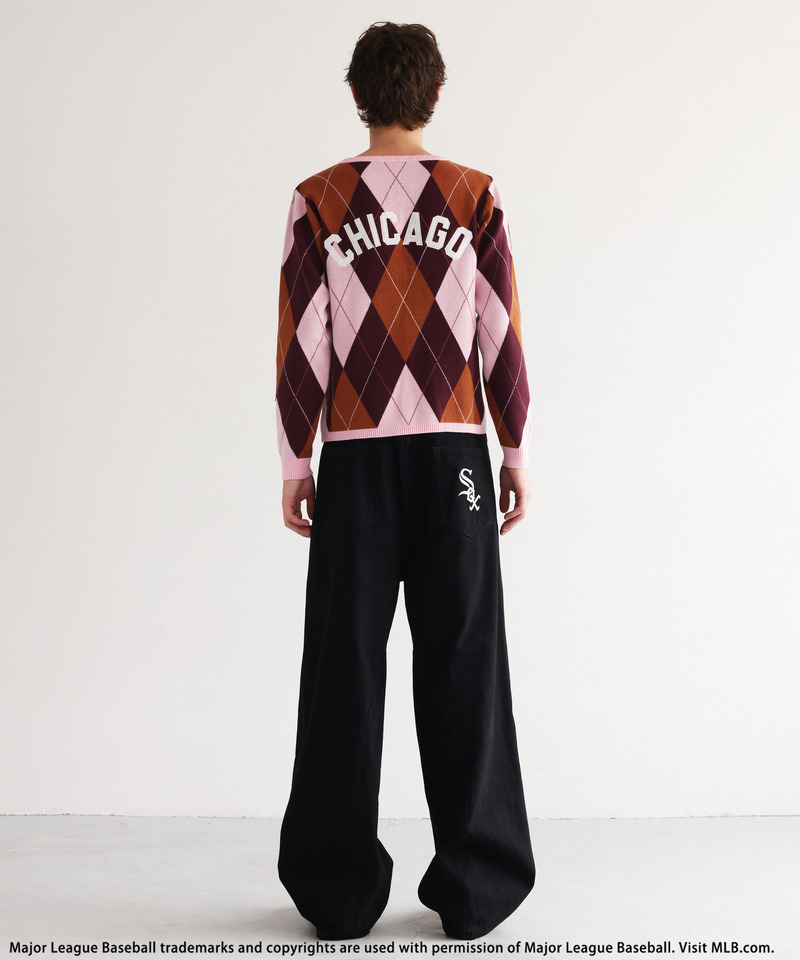 【MLB】Argyle Knit 詳細画像 ピンク 5