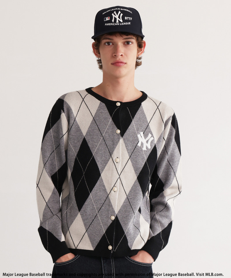 【MLB】Argyle Knit 詳細画像 ブラック 1
