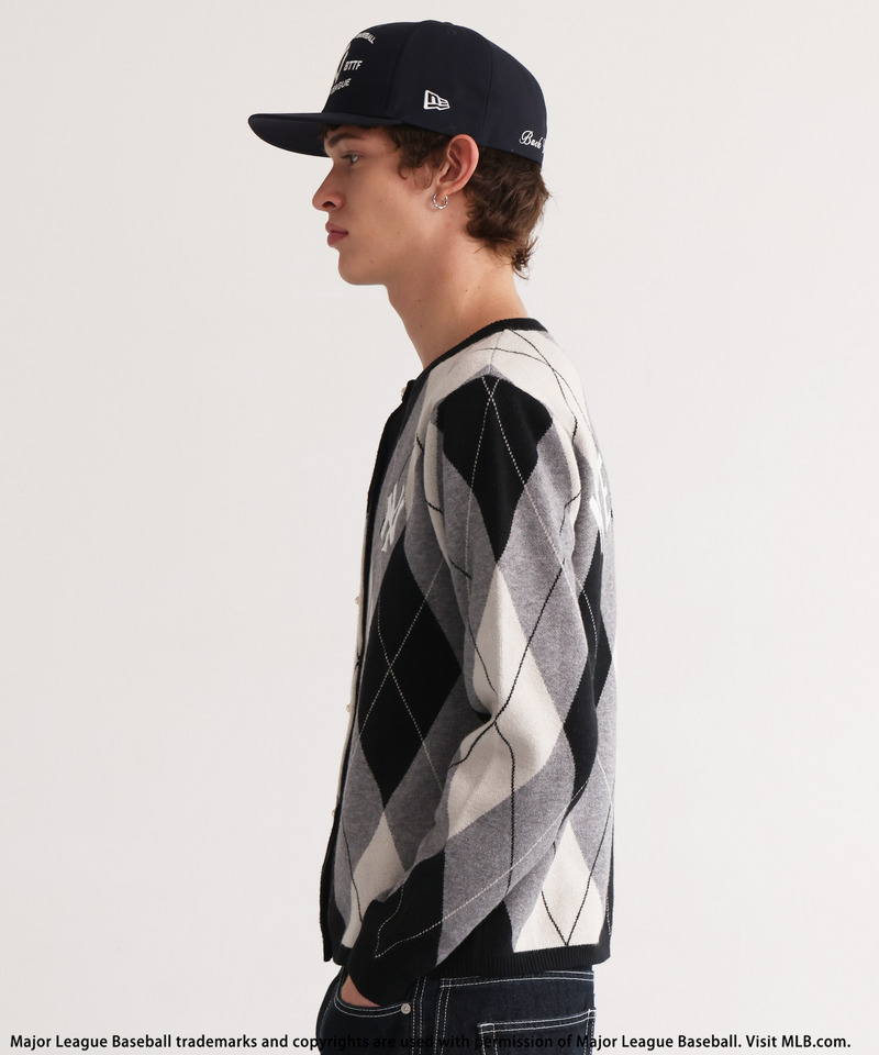 【MLB】Argyle Knit 詳細画像 ブラック 3