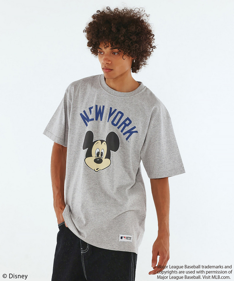 【MLB】【Disney】 Visual Tee 詳細画像 グレー 2