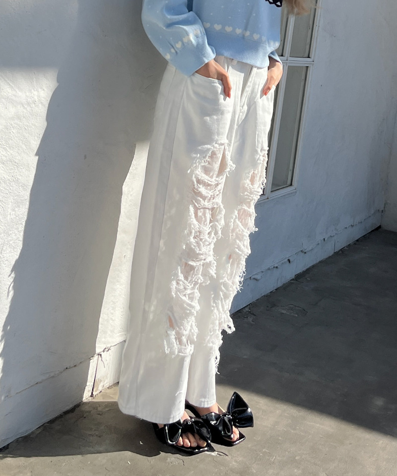 ダメージレースデニム｜MORE self LOVE モアセルフラブ 商品詳細