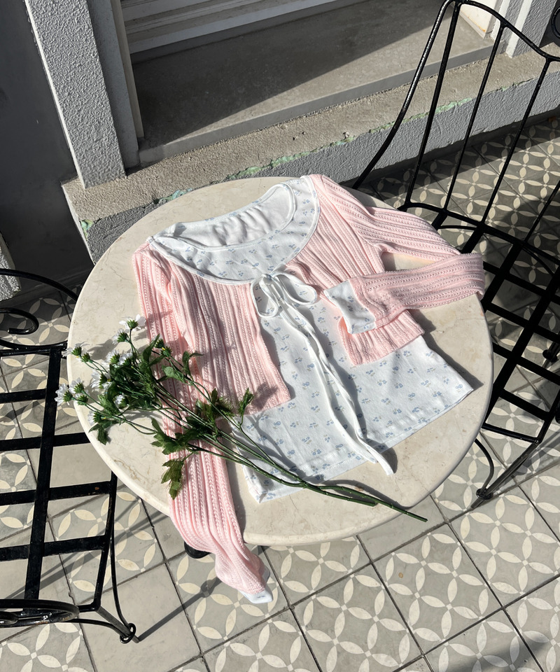 小花柄パッチワークトップス 詳細画像 ピンク 20