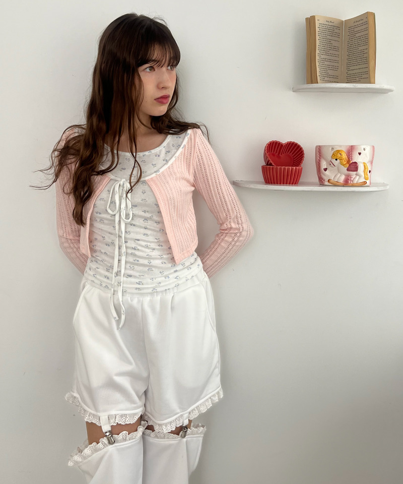 小花柄パッチワークトップス 詳細画像 ピンク 3