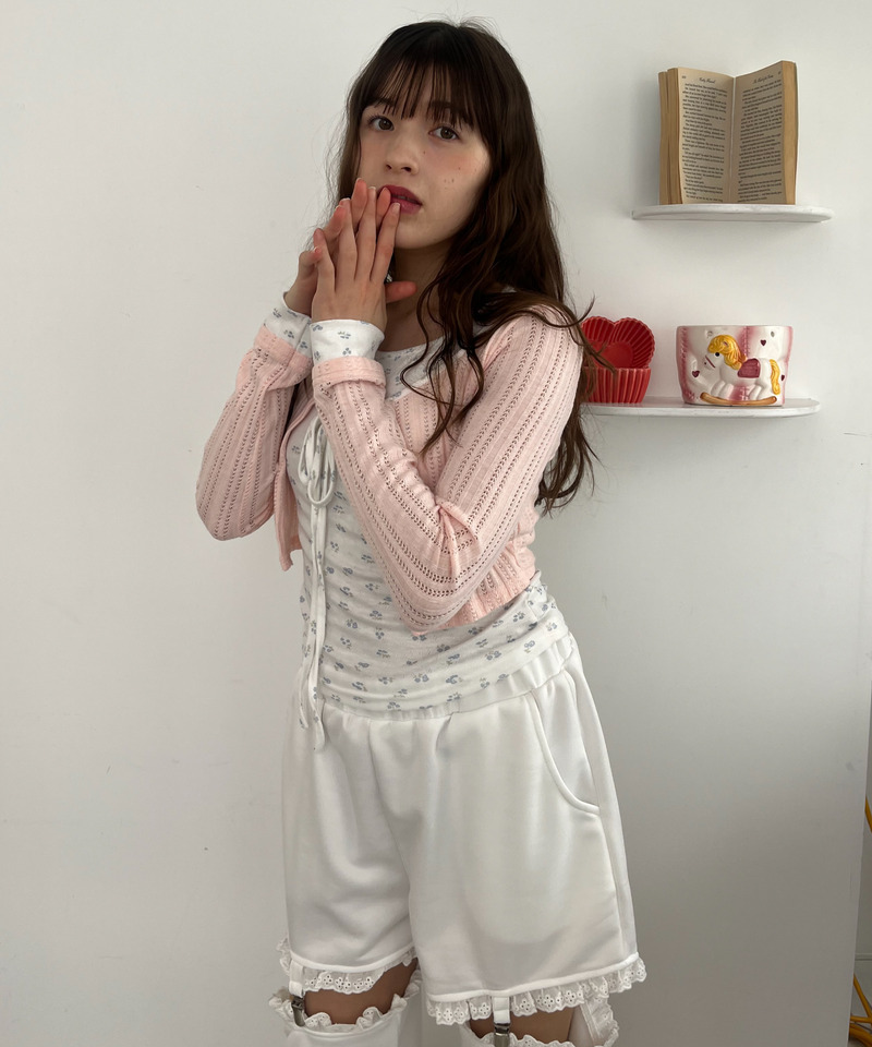 小花柄パッチワークトップス 詳細画像 ピンク 4