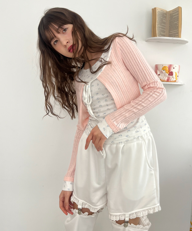 小花柄パッチワークトップス 詳細画像 ピンク 8