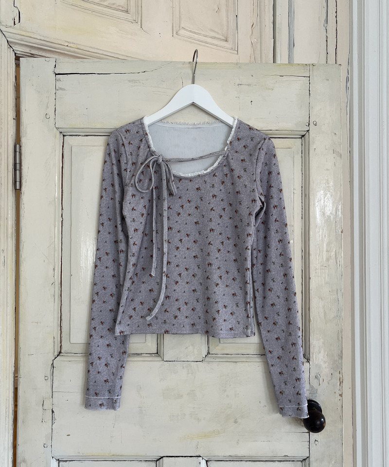 フラワーカットトップス 詳細画像 グレー 28