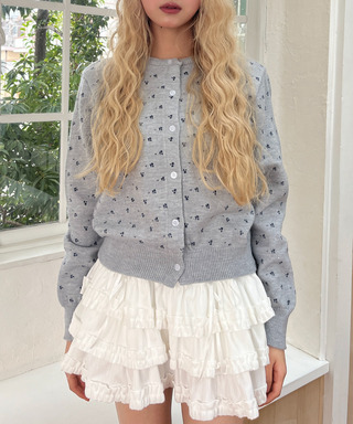 小花柄カーディガン