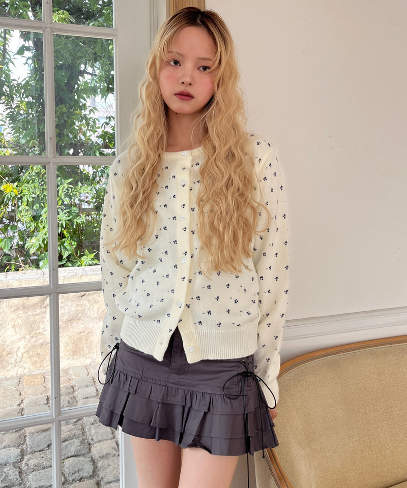 小花柄カーディガン 詳細画像 オフホワイト 16