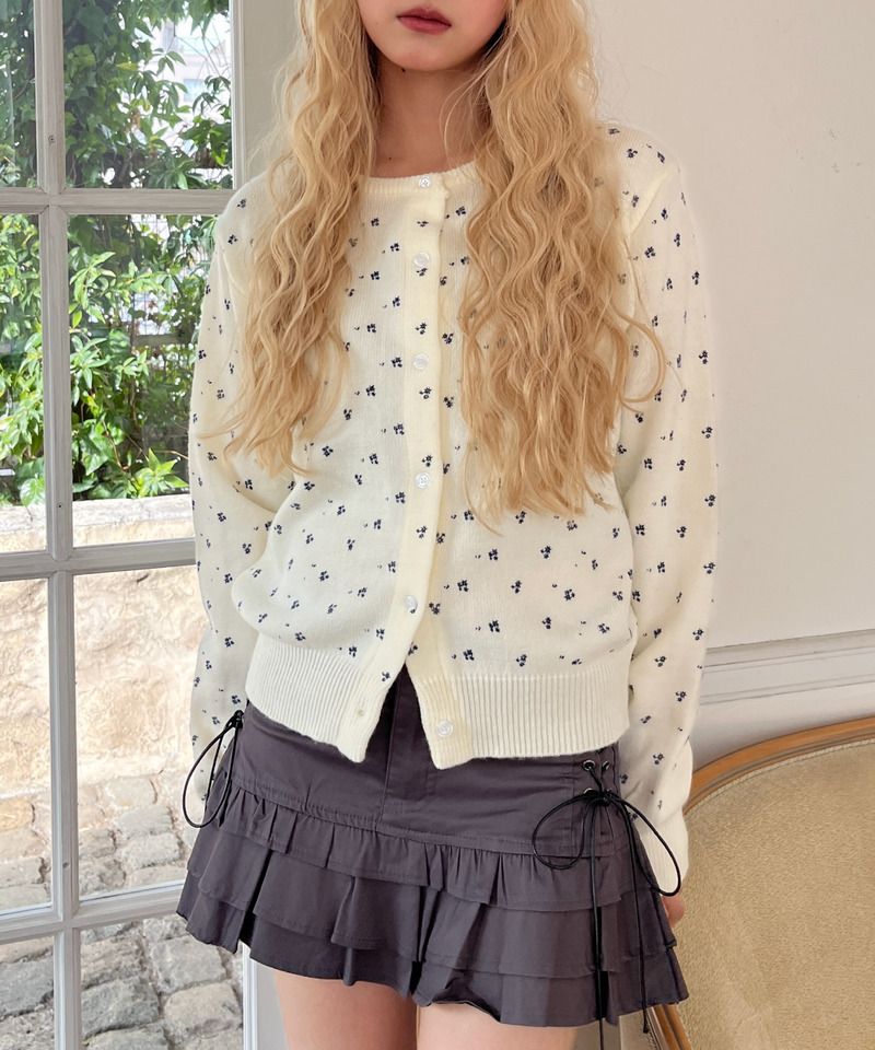 小花柄カーディガン 詳細画像 オフホワイト 19