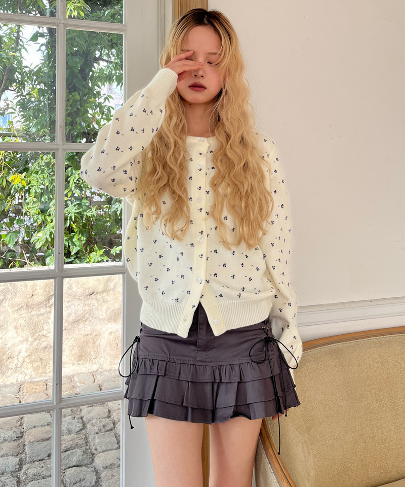 小花柄カーディガン 詳細画像 オフホワイト 5