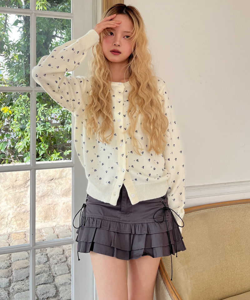 小花柄カーディガン 詳細画像 オフホワイト 7