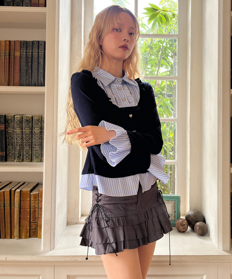 フリルレイヤードトップス 詳細画像 ネイビー 20