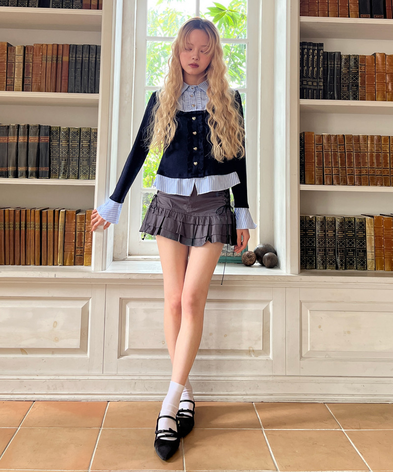 フリルレイヤードトップス 詳細画像 ネイビー 23