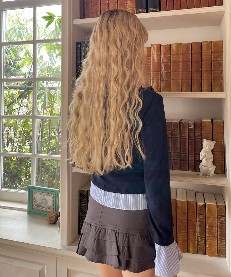 フリルレイヤードトップス 詳細画像 ネイビー 8