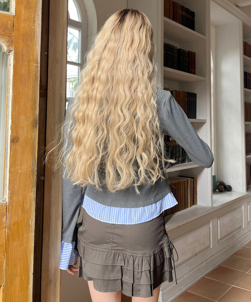 フリルレイヤードトップス 詳細画像 グレー 19