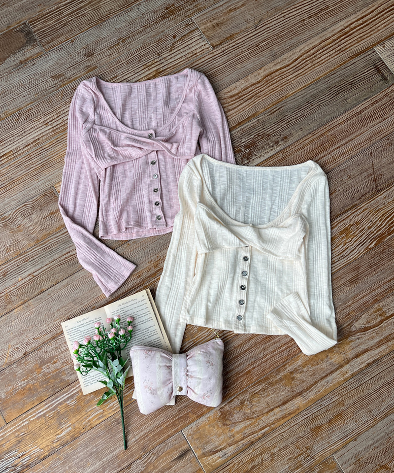 ボタンカットトップス 詳細画像 ベージュ 19